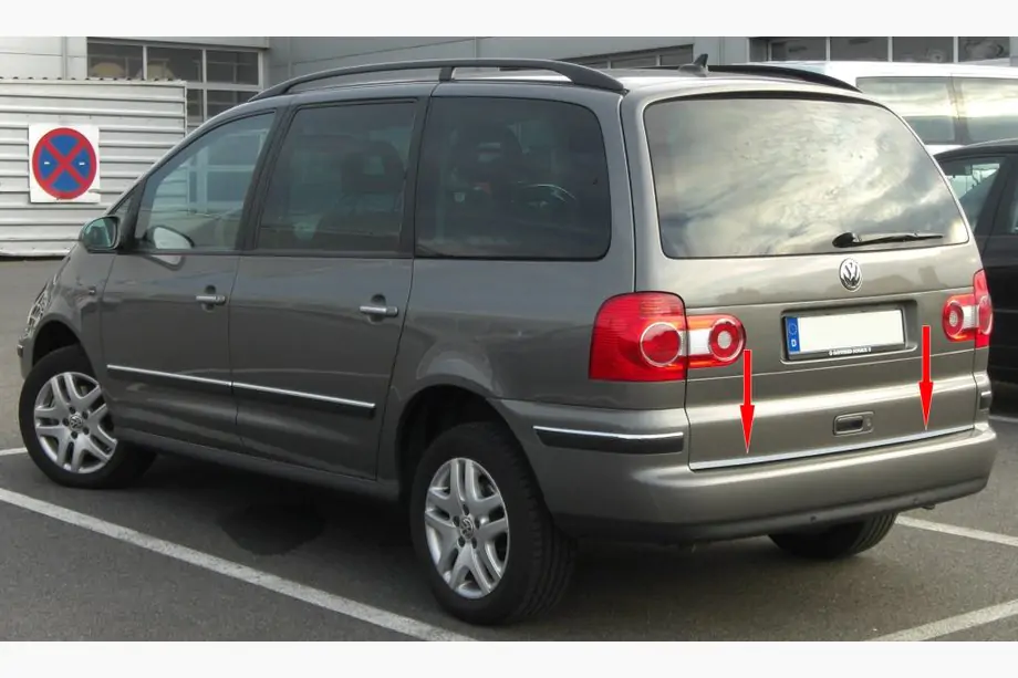 Volkswagen Sharan 1995-2010 Kofferraumleiste Edelstahl Image