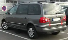 Volkswagen Sharan 1995-2010 Kofferraumleiste Edelstahl Foto 1