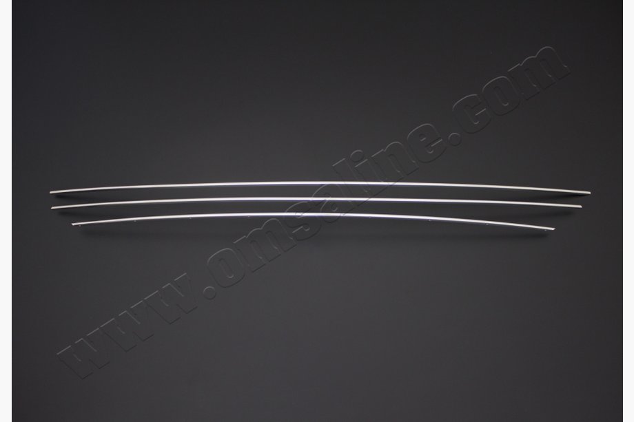 Renault Clio III 2005-2012 Zierleisten für Kühlergrill Stoßstange (3 Stk, Edelstahl) Image