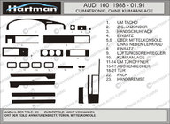 Audi 100 C3 1988-1991 Armaturenbrett Abdeckungen (Hartman) Walnuss Foto 1