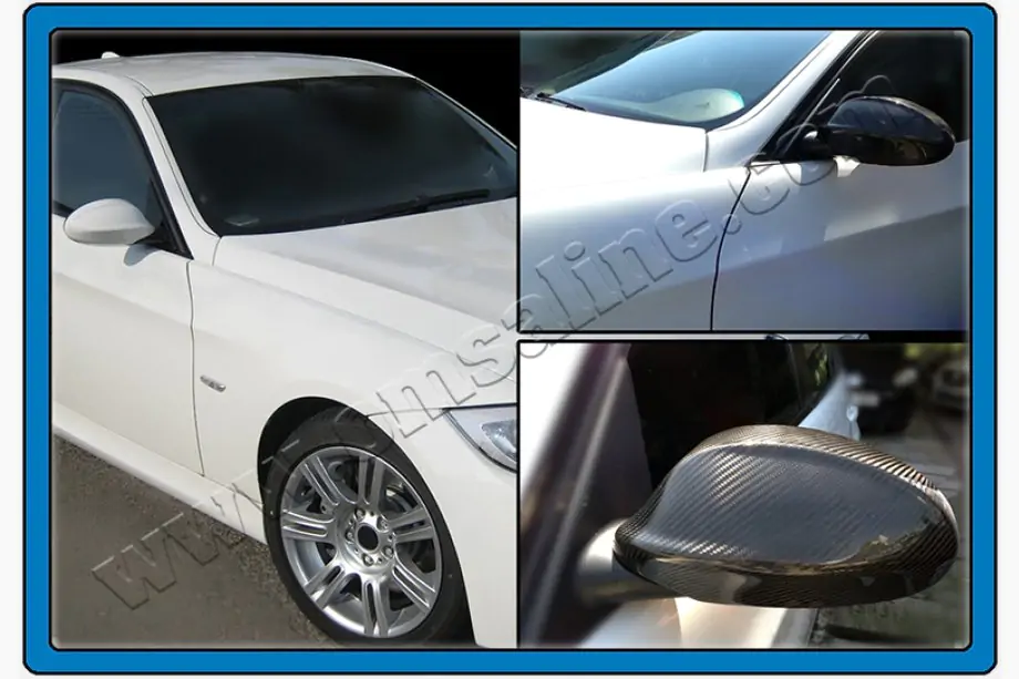 BMW 3 Series E90/E91 2005-2011 Spiegelabdeckungen 2005-2008 (2 Stk., Echtcarbon) Foto 2