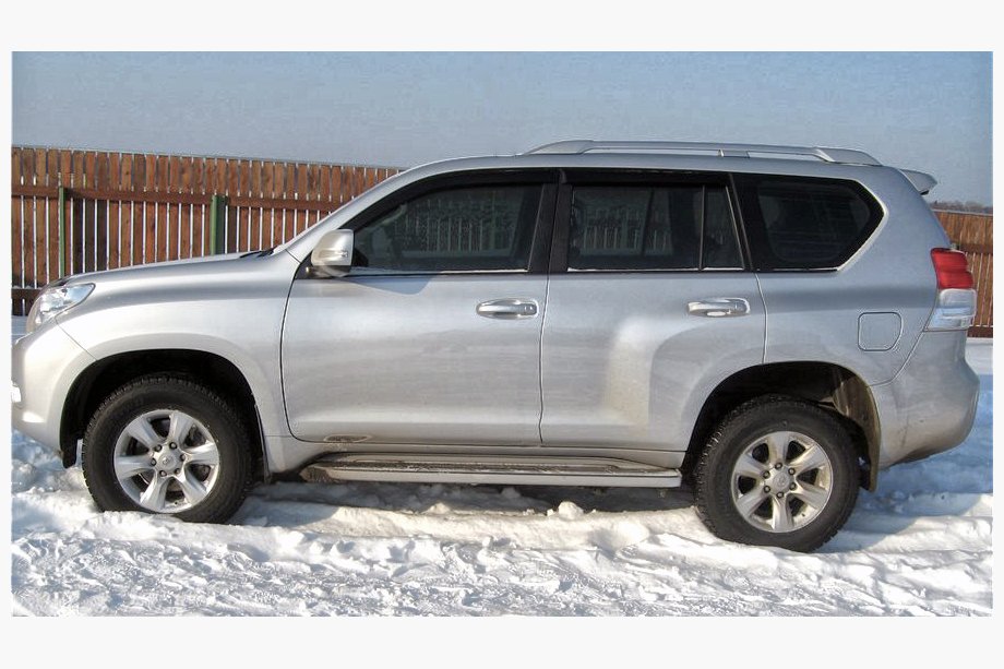 Toyota Land Cruiser Prado 150 2009-2023 Dachreling Originaldesign (Silber, 2 Stk) Foto 4