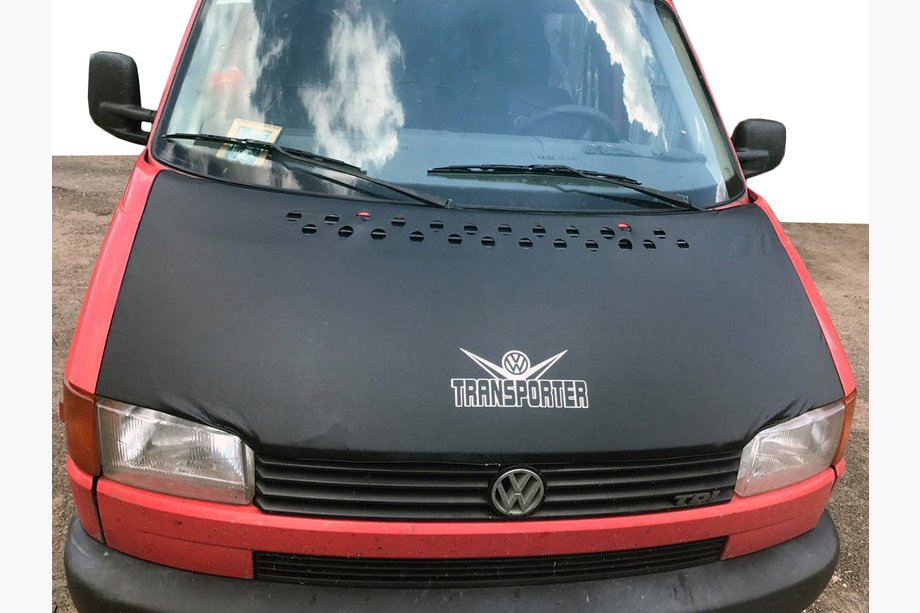 Volkswagen T4 Transporter 1990-2003 SALE! Motorhaubenschutz für gerade Motorhaube (Kunstleder) Image