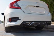 Honda Civic Sedan X 2016-2021 Heckstoßstangen Eckteile (grundiert zum Lackieren) Foto 2