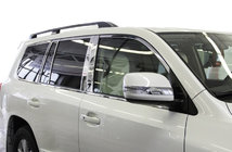 Lexus LX570/450d 2008-2022 Komplette Fenster- und Säulenverkleidung Edelstahl Foto 15