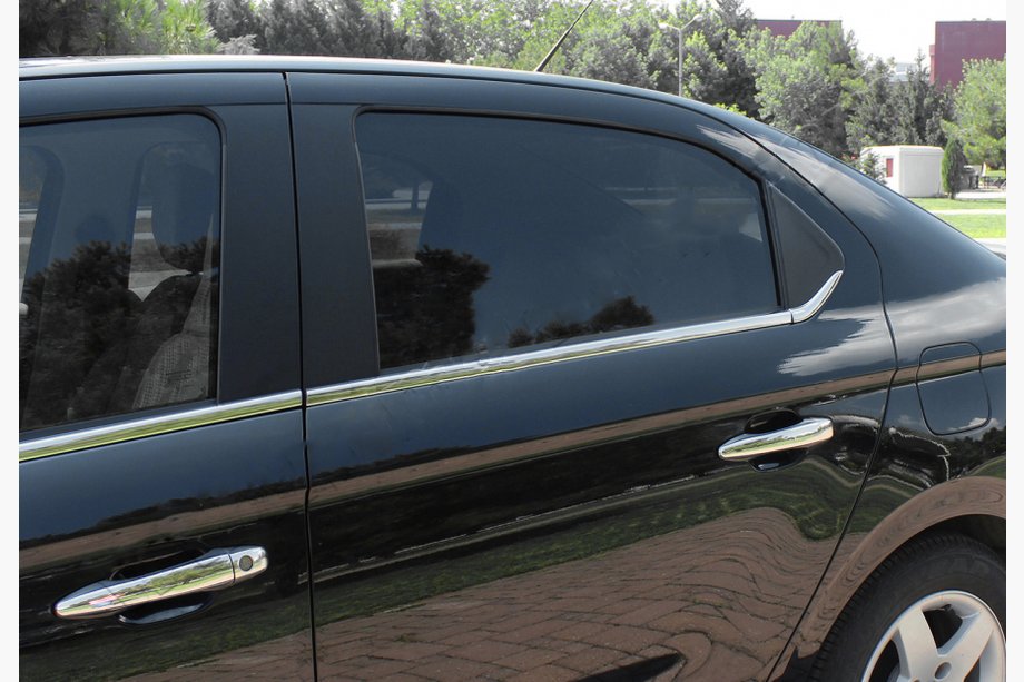 Peugeot 301 2012- Fensterumrandung Edelstahl 6 Stk, Carmos (mit Aussparung) Foto 6