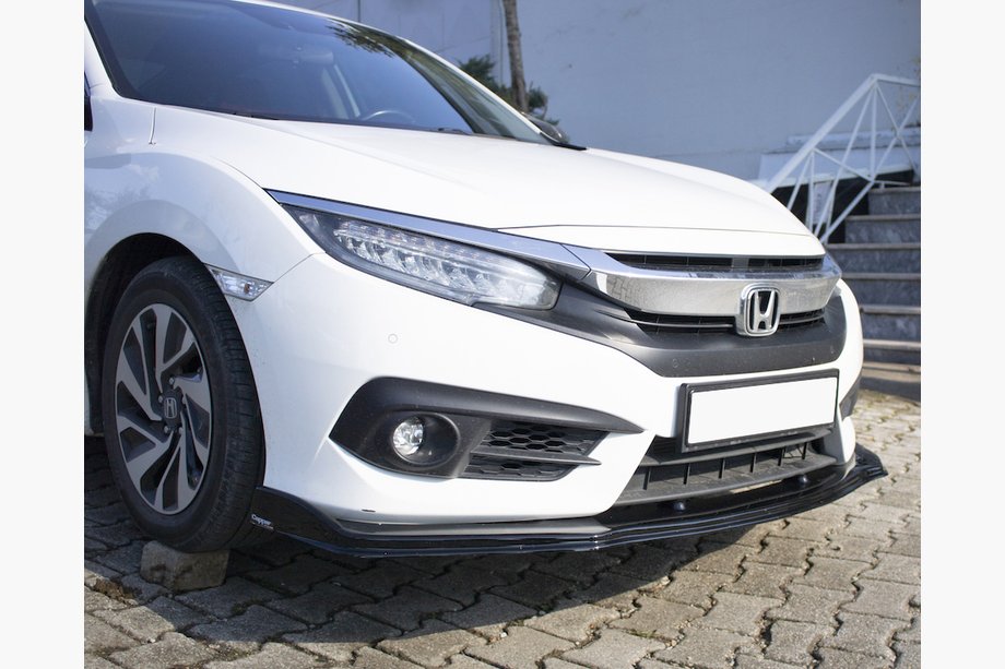 Honda Civic Sedan X 2016-2021 Frontlippe V1 (schwarz) Image