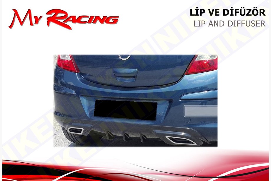 Opel Corsa D 2007-2014 Heckdiffusor Aufsatz (ABS, Schwarz) Image