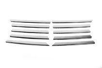 Mercedes Vito W638 1996-2003 Chrom Kühlergrill Abdeckungen (10-teilig, Edelstahl) OmsaLine - Italienischer Edelstahl Foto 2