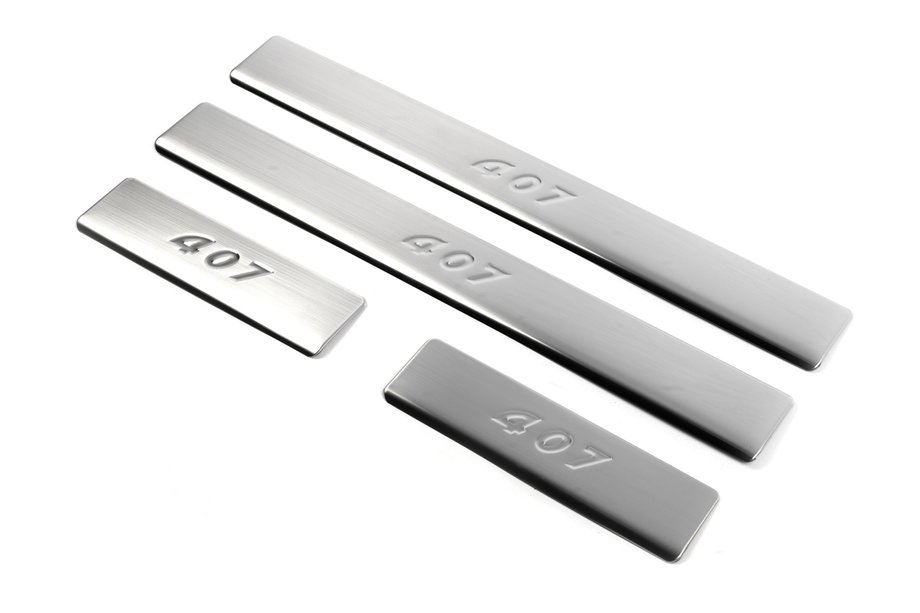 Peugeot 407 2004-2011 Einstiegsleisten Edelstahl (Omsa, 4 Stk) Image