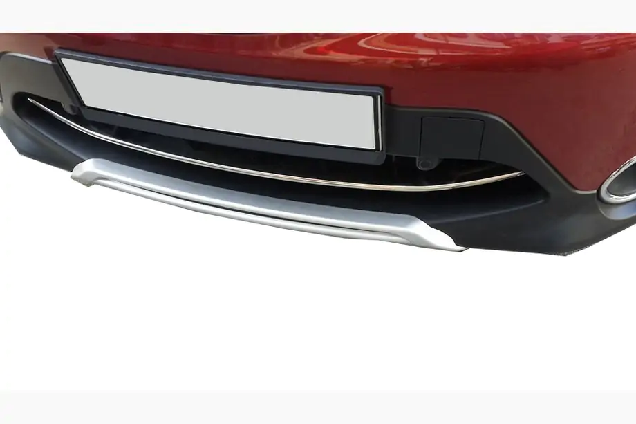 Nissan Qashqai 2014-2021 Edelstahl Abdeckung für vordere Stoßstange (2014-2017) Foto 1