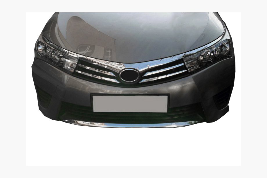 Toyota Corolla 2013-2019 Zierleisten für Kühlergrill Stoßstange (2013-2016, Edelstahl) Image