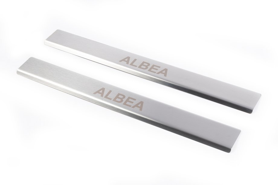 Fiat Albea 2002-2012 Einstiegsleisten Edelstahl Carmos (2 Stk) Image