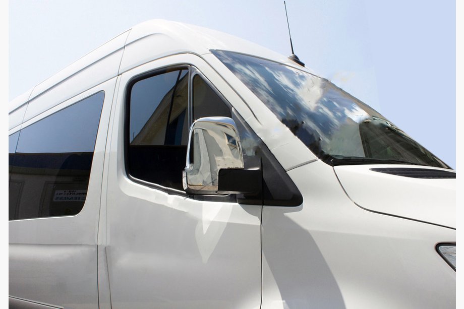 Mercedes Sprinter W907/W910 2018- Spiegelabdeckungen (2 Stk., Edelstahl) OmsaLine - Italienischer Edelstahl Image