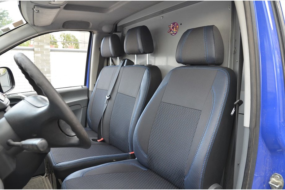 Mercedes Vito W639 2004-2014 Autositzbezüge (Kunstleder+Stoff, Premium) Image
