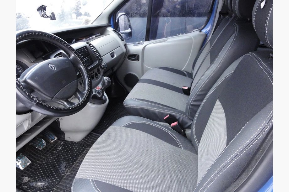 Opel Vivaro 2001–2015 Autoabdeckungen (Kunstleder und Stoff, Premium) Vordersitze 2↗1 Image