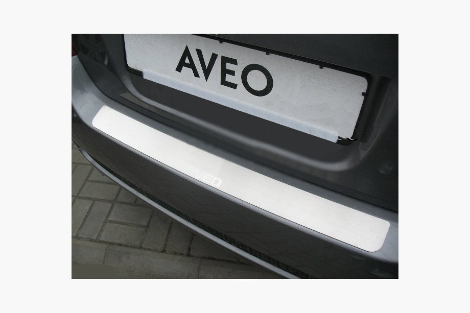 Chevrolet Aveo T250 2005-2011 Heckstoßstangenschutz Nataniko (Edelstahl) Limousine - 4-türig Image