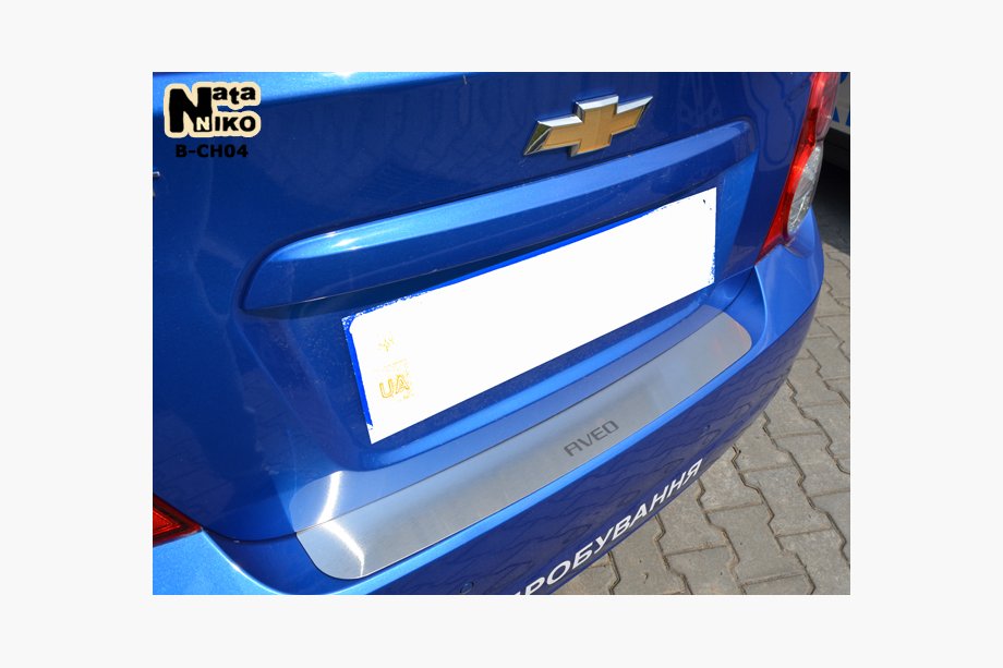 Chevrolet Aveo T300 2011-2020 Heckstoßstangenschutz Nataniko (Edelstahl) Limousine Image