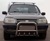 Chevrolet Niva 1998-2020 Frontbügel QT006 (Edelstahl) Foto 2