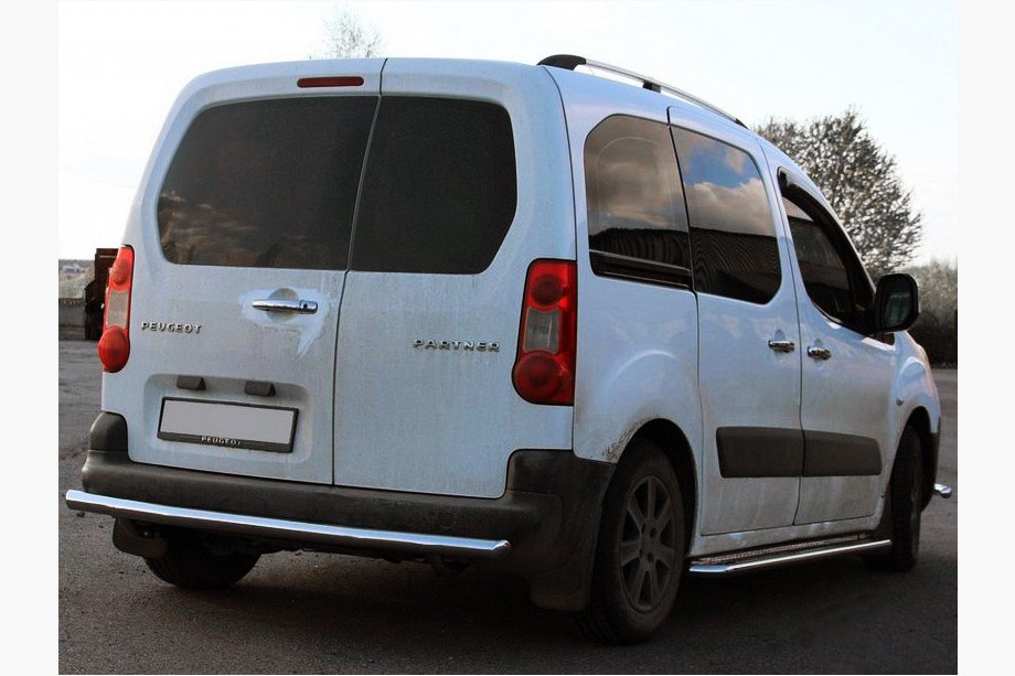 Peugeot Partner Tepee 2008-2018 Heckschutz AK002 (Edelstahl) 60 mm Image