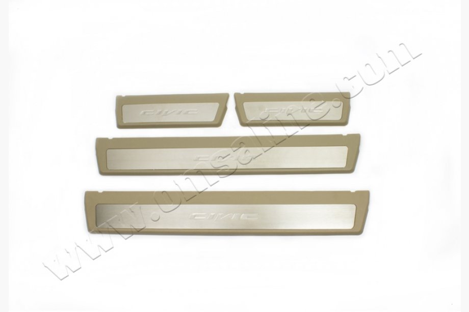 Honda Civic Sedan IX 2011-2016 Einstiegsleisten Abdeckungen Isikli (4 Stk) Beige Foto 2