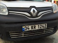 Renault Kangoo 2008–2020 Einteiliger Edelstahl-Kühlergrill für Stoßstange Foto 4