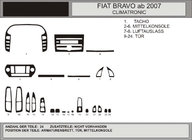 Fiat Bravo 2008-2016 Armaturenbrett Abdeckungen (Hartman) Aluminium Foto 1