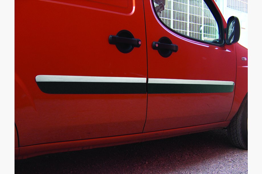 Fiat Doblo I 2005-2010 Türleisten Schmale Ausführung (4 Stk, Edelstahl) Foto 3