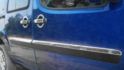 Fiat Doblo I 2005-2010 Türleisten Schmale Ausführung (4 Stk, Edelstahl) OmsaLine - Italienischer Edelstahl Foto 1