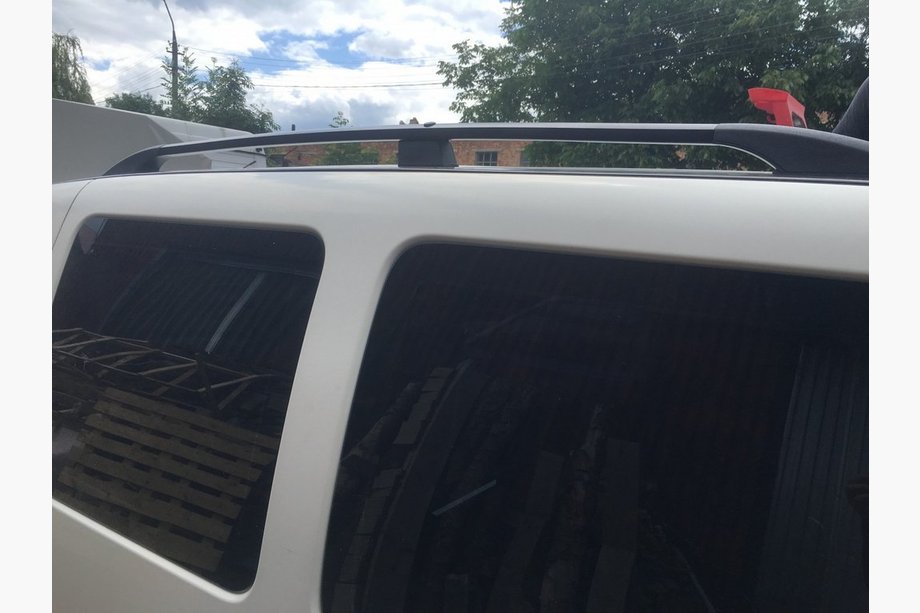 Fiat Doblo I 2005-2010 Dachreling Schwarz Standardbasis, Kunststofffüße Foto 6