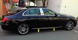 Mercedes E-class W213 2016-2023 Chrom Türleisten Typ-1 (4 Stk, Edelstahl) Foto 1