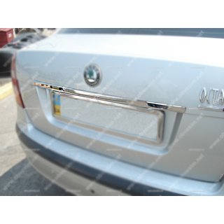 Chromleiste über dem Kennzeichen (Edelstahl) Skoda Octavia II A5 2006-2010 Foto 1