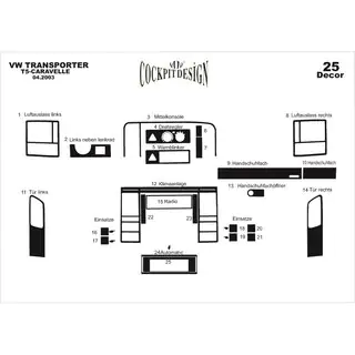 Armaturenbrett Abdeckungen Volkswagen T5 Caravelle 2004-2010 Foto 3