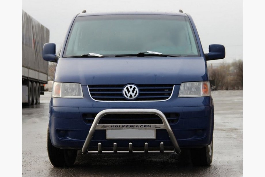 Volkswagen T5 Multivan 2003–2010 Frontbügel WT003 (Edelstahl) 51mm, ohne Schriftzug Image