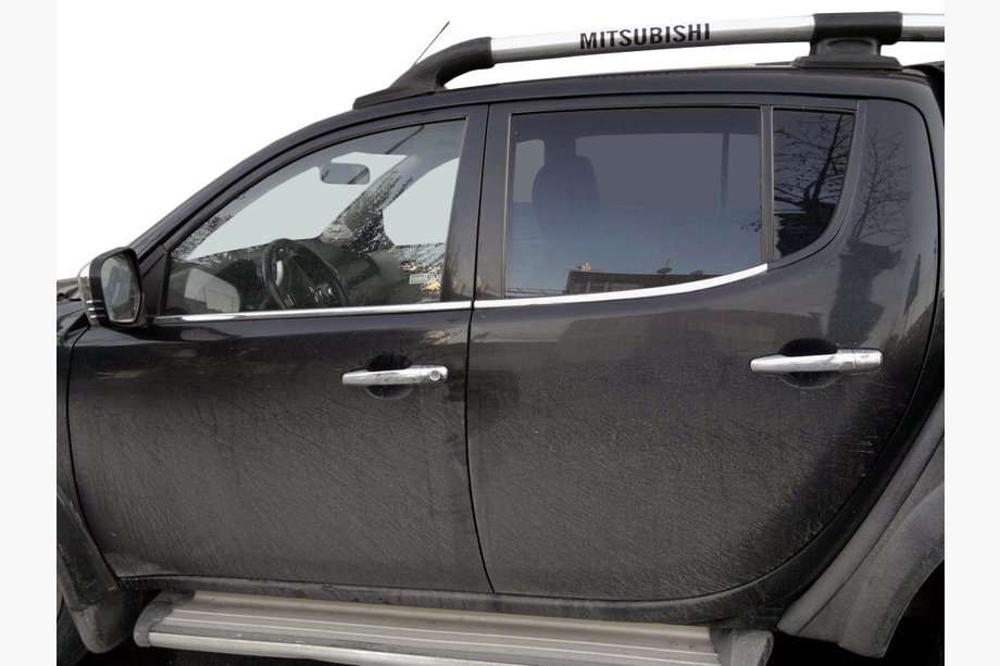 Mitsubishi L200 2006-2015 Fensterzierleisten Edelstahl (4 Stk.) Carmos - Türkischer Edelstahl Image