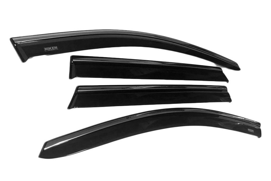 BMW X4 F26 2014-2018 Windabweiser mit Chromleiste (4 Stk, Niken) Image