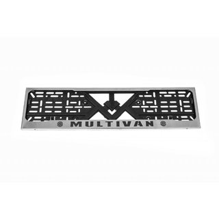 Kennzeichenhalter Chrom Multivan (1 Stk, Edelstahl) Volkswagen T5 Multivan 2003–2010 Foto 2