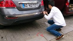 Fiat Linea 2006-2018 Chrom Ladekantenschutz hinten Stoßstange (2012↗, Edelstahl, 3 Stk) Foto 3