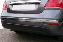 Fiat Linea 2006-2018 Chrom Ladekantenschutz hinten Stoßstange (2012↗, Edelstahl, 3 Stk) Foto 1