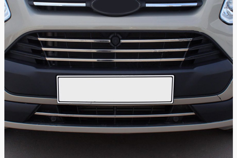 Ford Custom 2013-2022 Kühlergrill Abdeckungen 2013-2018 (5 Stk, Edelstahl) Carmos - Türkischer Edelstahl Image