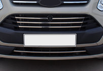 Ford Custom 2013-2022 Kühlergrill Abdeckungen 2013-2018 (5 Stk, Edelstahl) Carmos - Türkischer Edelstahl Foto 1