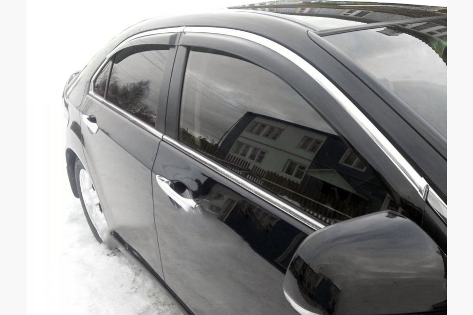 Toyota Camry 2011–2017 Windabweiser mit Chromleisten (4 Stk, AVTM) Image