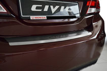 Honda Civic Sedan IX 2011-2016 Heckstoßstangenschutz mit Kante Nataniko (2014-2017, Edelstahl) Foto 1