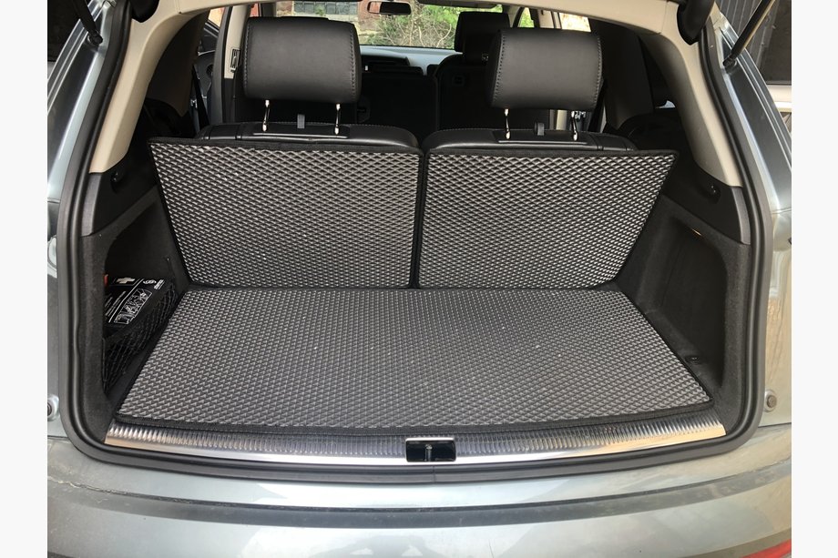 Audi Q7 2005-2015 Kofferraummatte 3-teilig (EVA, Schwarz) (7-Sitzer) Image