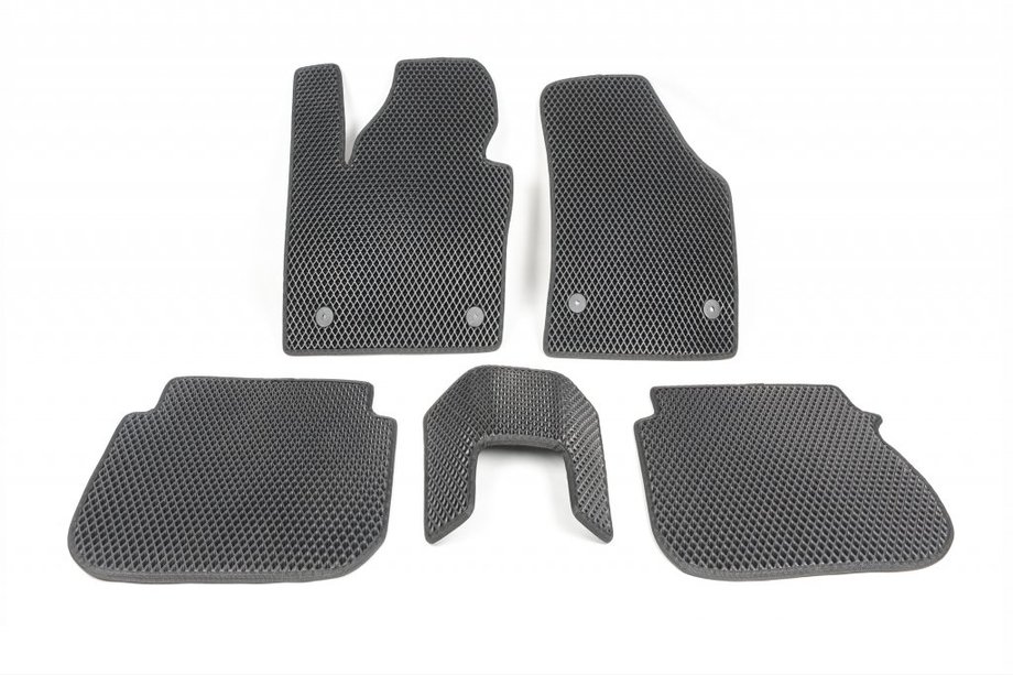 Volkswagen Caddy 2004-2010 EVA Fußmatten (schwarz) 5 Stk, vorne und hinten (Standard, 2 Schiebetüren) Foto 23