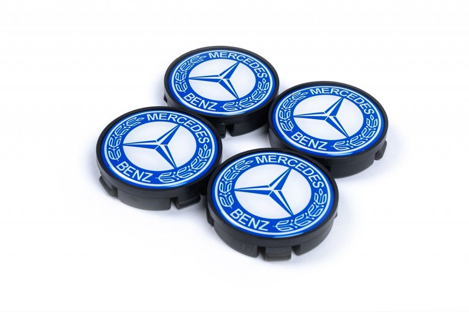 Mercedes-Benz Felgendeckel 55,5mm/57mm ohne Ring (4 Stk, blau) Image