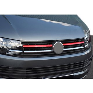 Obere Kühlergrill Blenden 2015-2019 (2 Stk, rot) Volkswagen T6 2015-2024 Foto 1