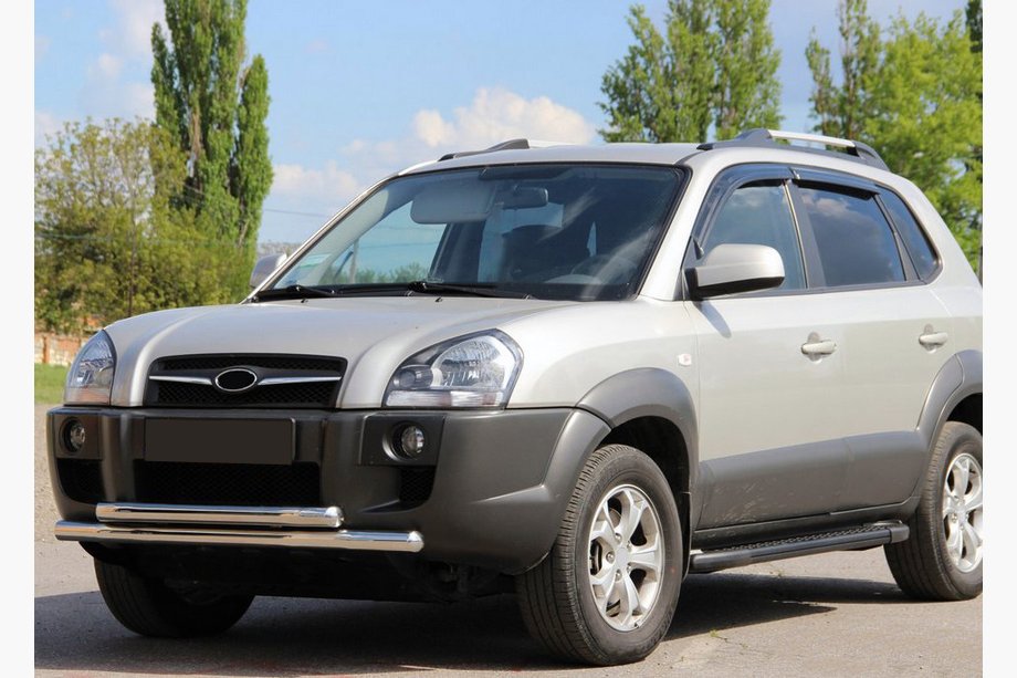 Hyundai Tucson JM 2004- Frontschutzbügel ST014 (Edelstahl) Image