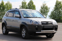 Hyundai Tucson JM 2004- Frontschutzbügel ST014 (Edelstahl) Foto 3