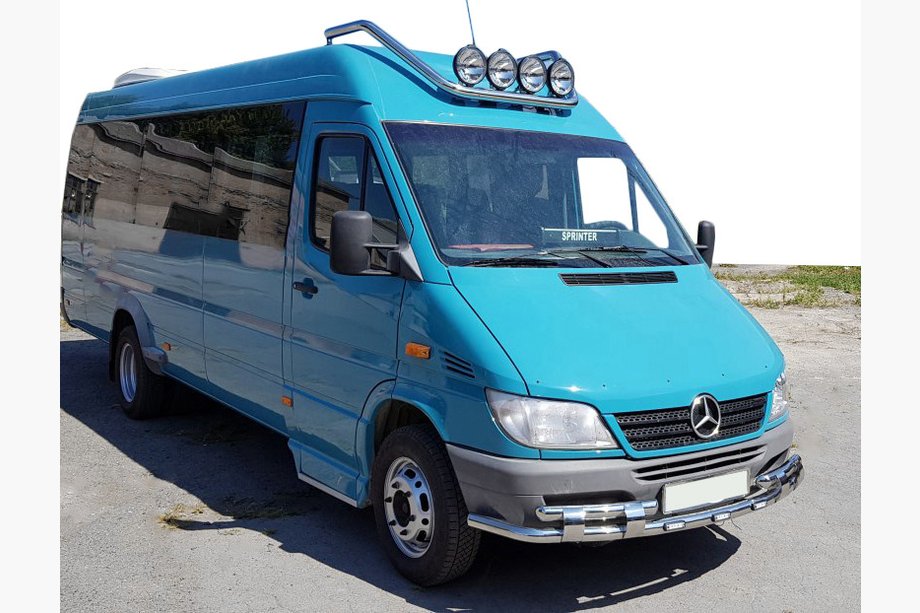 Mercedes Sprinter W901/902/903/904/905 1995–2006 Frontschutzbügel ST015-2 (Edelstahl) Image